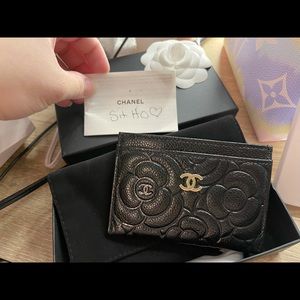 Chanel Camilla caviar card holder